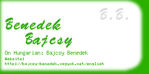 benedek bajcsy business card